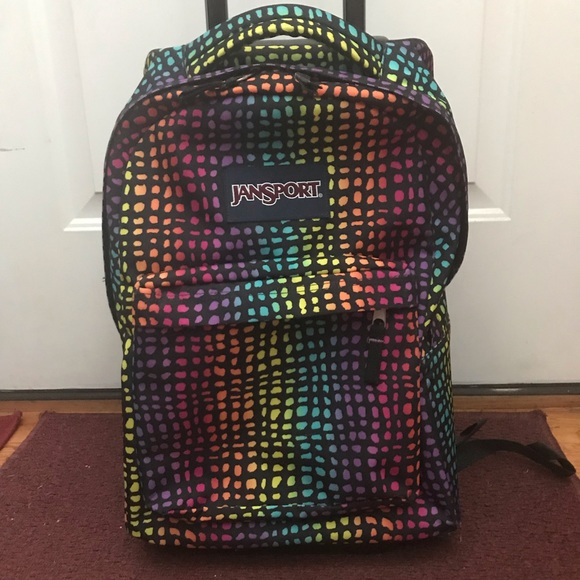 jansport rainbow backpack